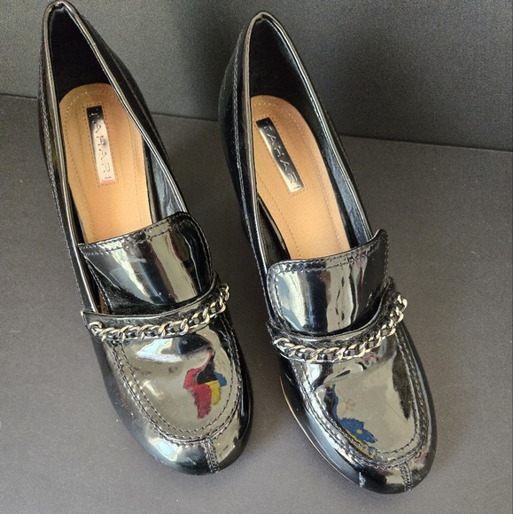 Tahari | Lasalle Mary Jane Penny Loafer Chunky Block Heels y2k preppy 90s 9M - Picture 3 of 9